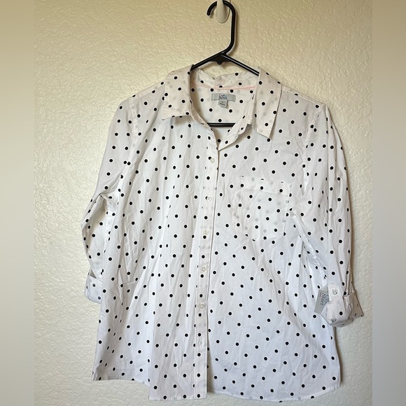 Craft & Barrow woman’s polka dot blouse - Picture 2 of 6